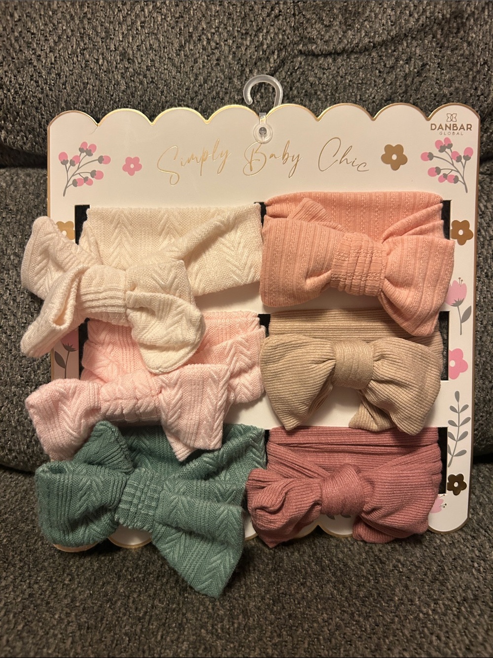 H&M Ribbed Bow Headband Set - Cream, Light Pink, Dusty Pink, Tan, Sage, Mauve